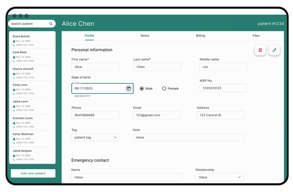 Digital Patient Records
