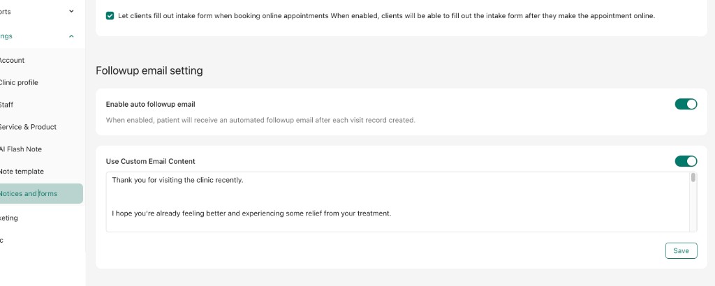 Custom follow-up emails